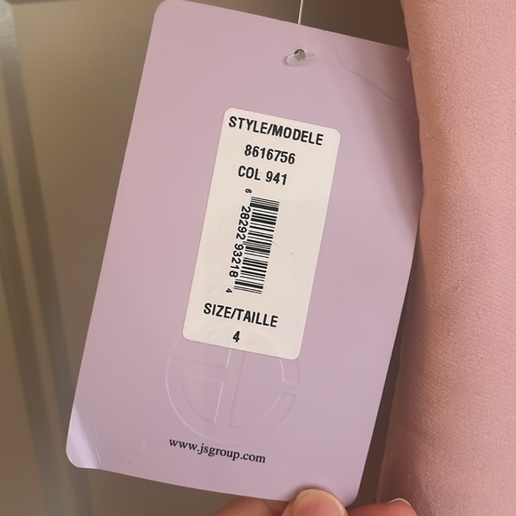 NWT JS Collections Pink Shift dress with sheer mesh/tulle top - Picture 6 of 9